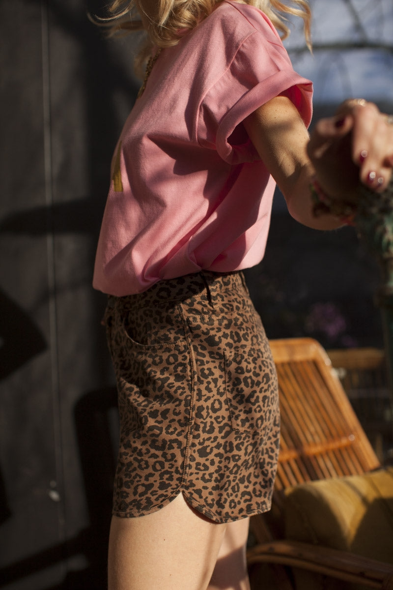 SHORT GILI léopard-OUTLET-Léopard camel-marlot-paris