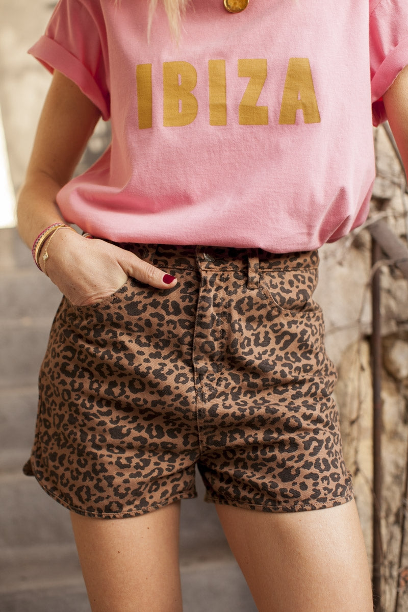 SHORT GILI léopard-OUTLET-Léopard camel-marlot-paris