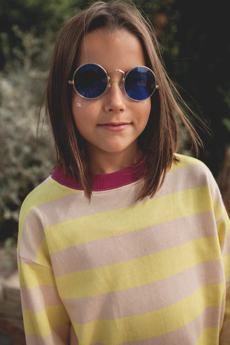 SWEAT POPPY rayé limoncello-COLLAB-RAYE LIMONCELLO-marlot-paris