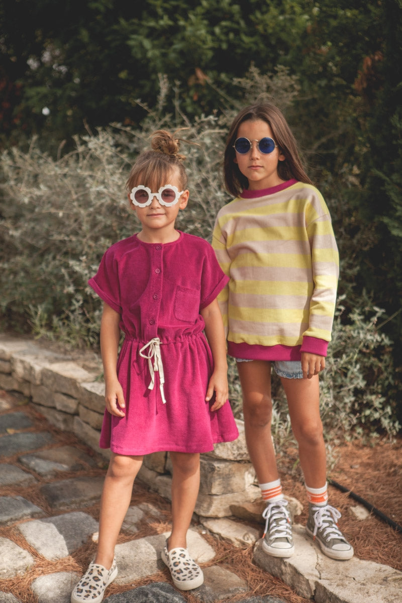 SWEAT POPPY rayé limoncello-COLLAB-RAYE LIMONCELLO-marlot-paris