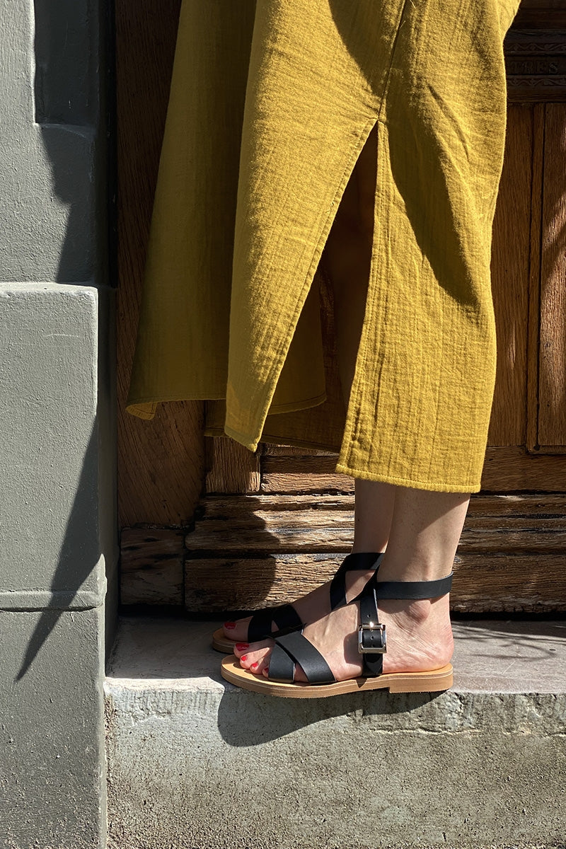 Sandales Romy cuir noir-OUTLET-noir-marlot-paris