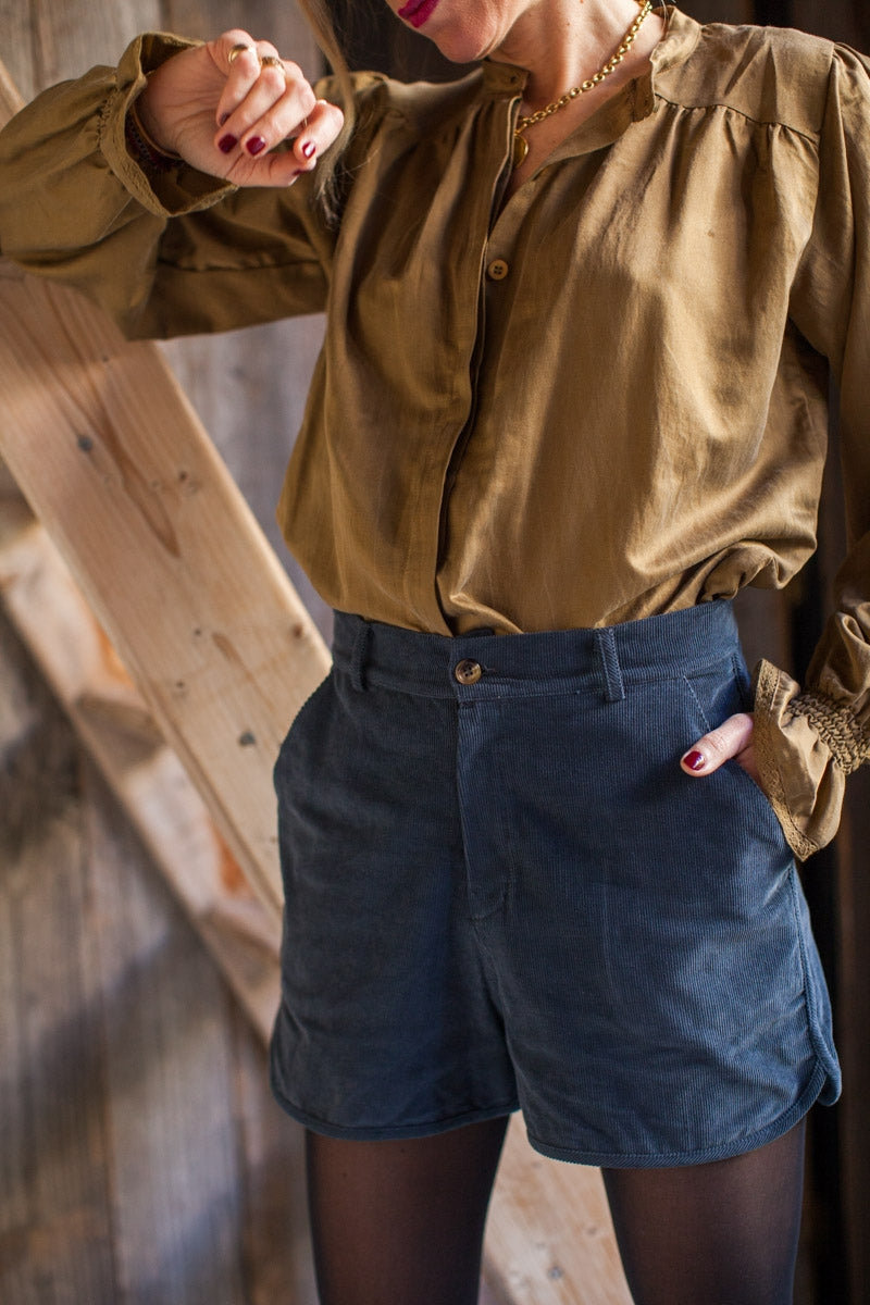 Short Paris indigo-OUTLET-BLEU INDIGO-marlot-paris