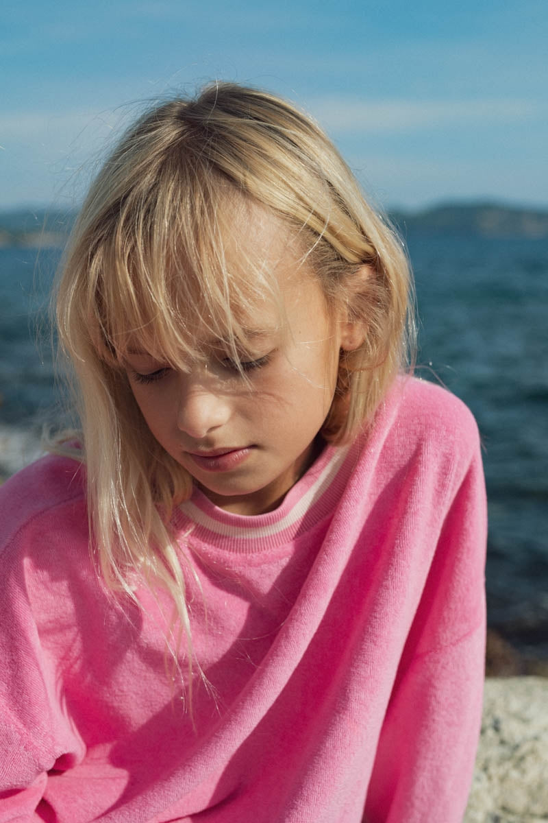 Sweat Maxime rose bonbon-fille-rose bonbon-marlot-paris