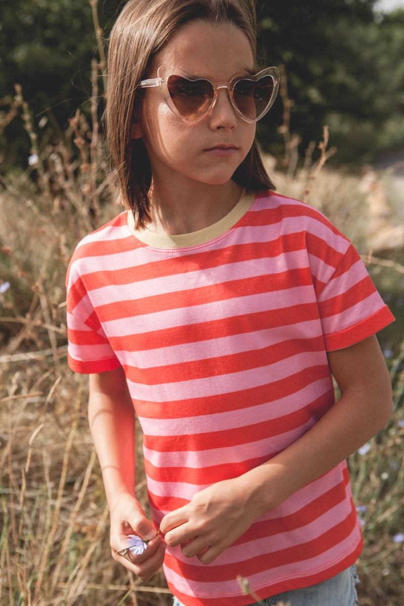 T-shirt Mini Amore rayé malabar-OUTLET-RAYE MALABAR-marlot-paris