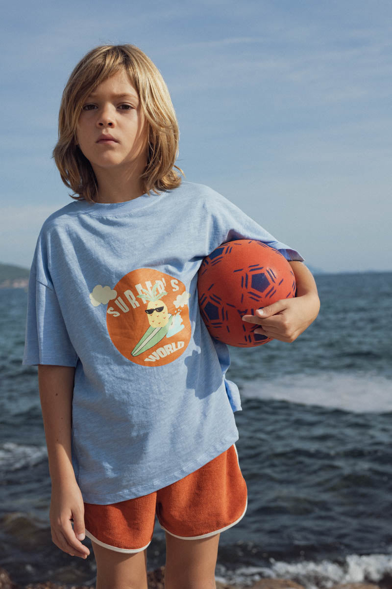 Tee-shirt Augusto bleu lavande-Enfant-bleu lavande-marlot-paris