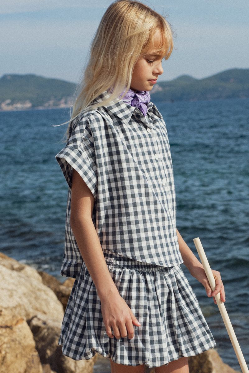 Blouse Ninon vichy indigo-Enfant-Vichy indigo-marlot-paris