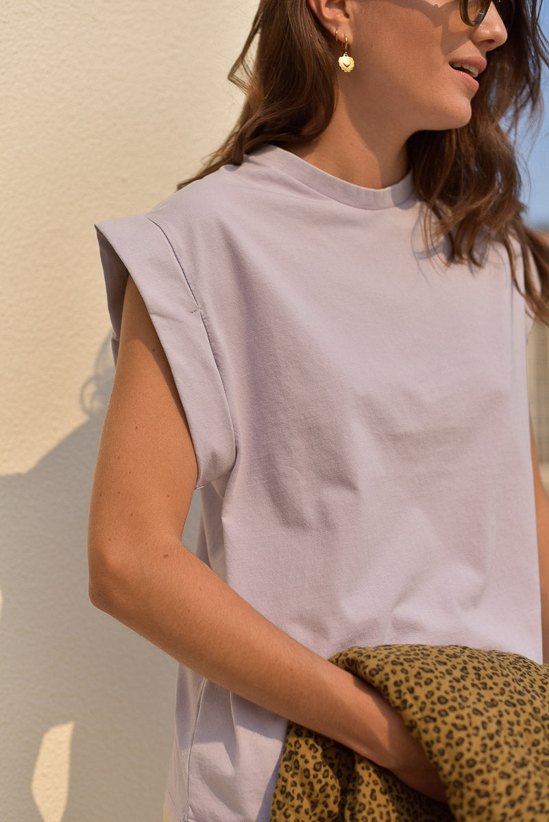 détail manche top max coton bio marlot paris collection femme