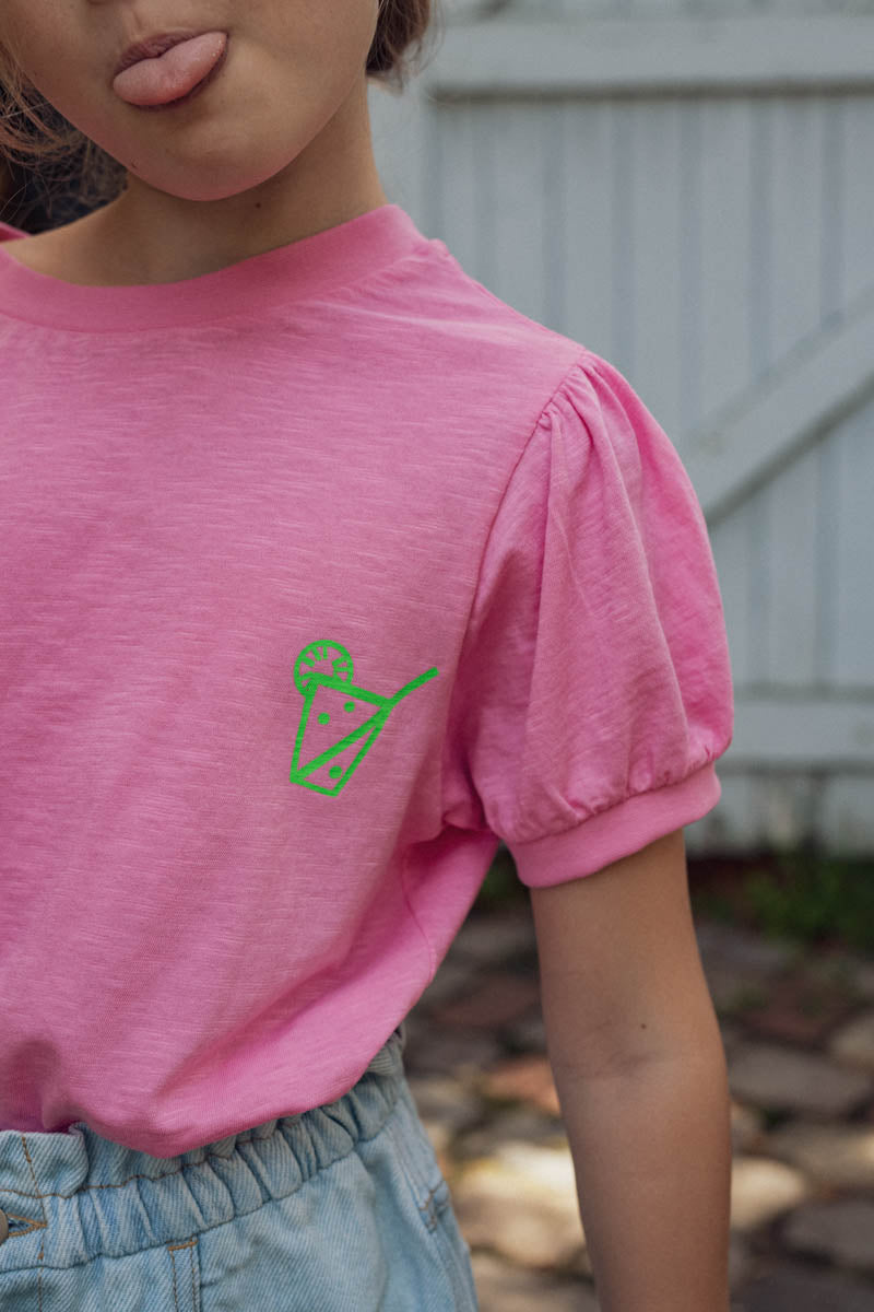 Tee-shirt Capri rose bonbon-Enfant-rose bonbon-marlot-paris
