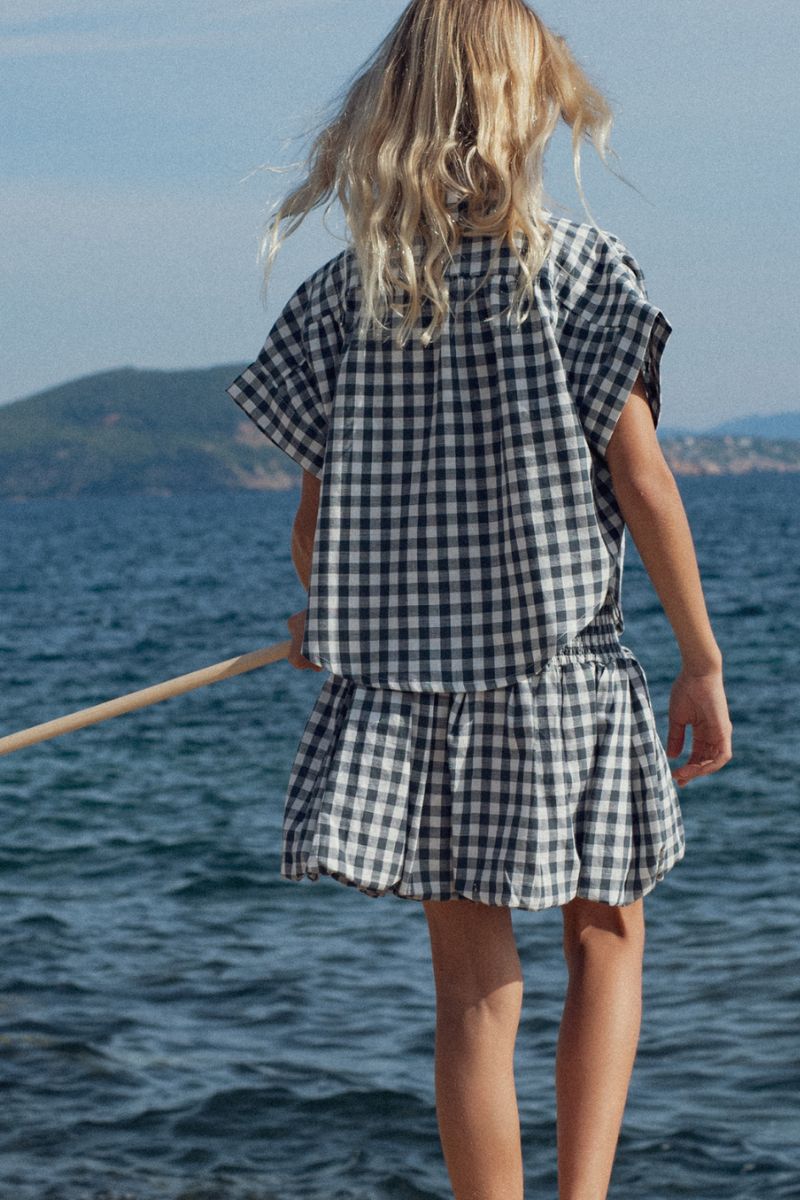 Blouse Ninon vichy indigo-Enfant-Vichy indigo-marlot-paris