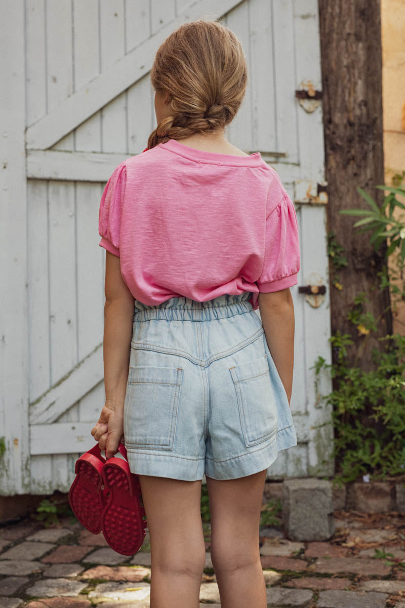 Short Arsène bleach-Enfant-bleach denim-marlot-paris