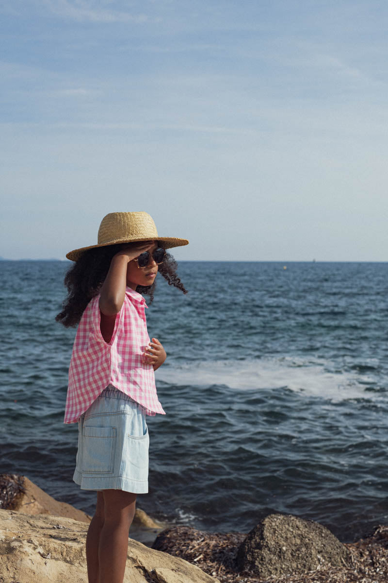 Blouse Ninon vichy rose-Enfant-vichy rose-marlot-paris