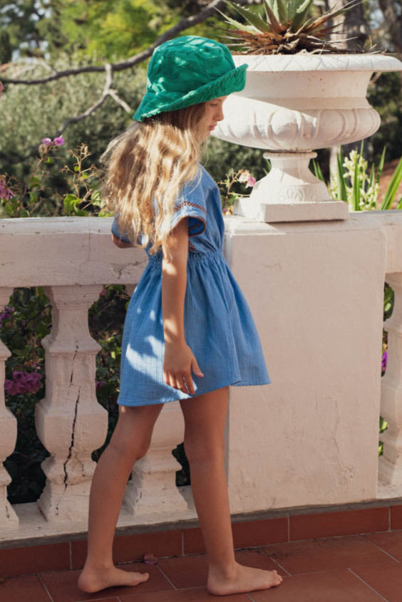 Robe Bonnie bleu-fille-BLEU CIEL-marlot-paris