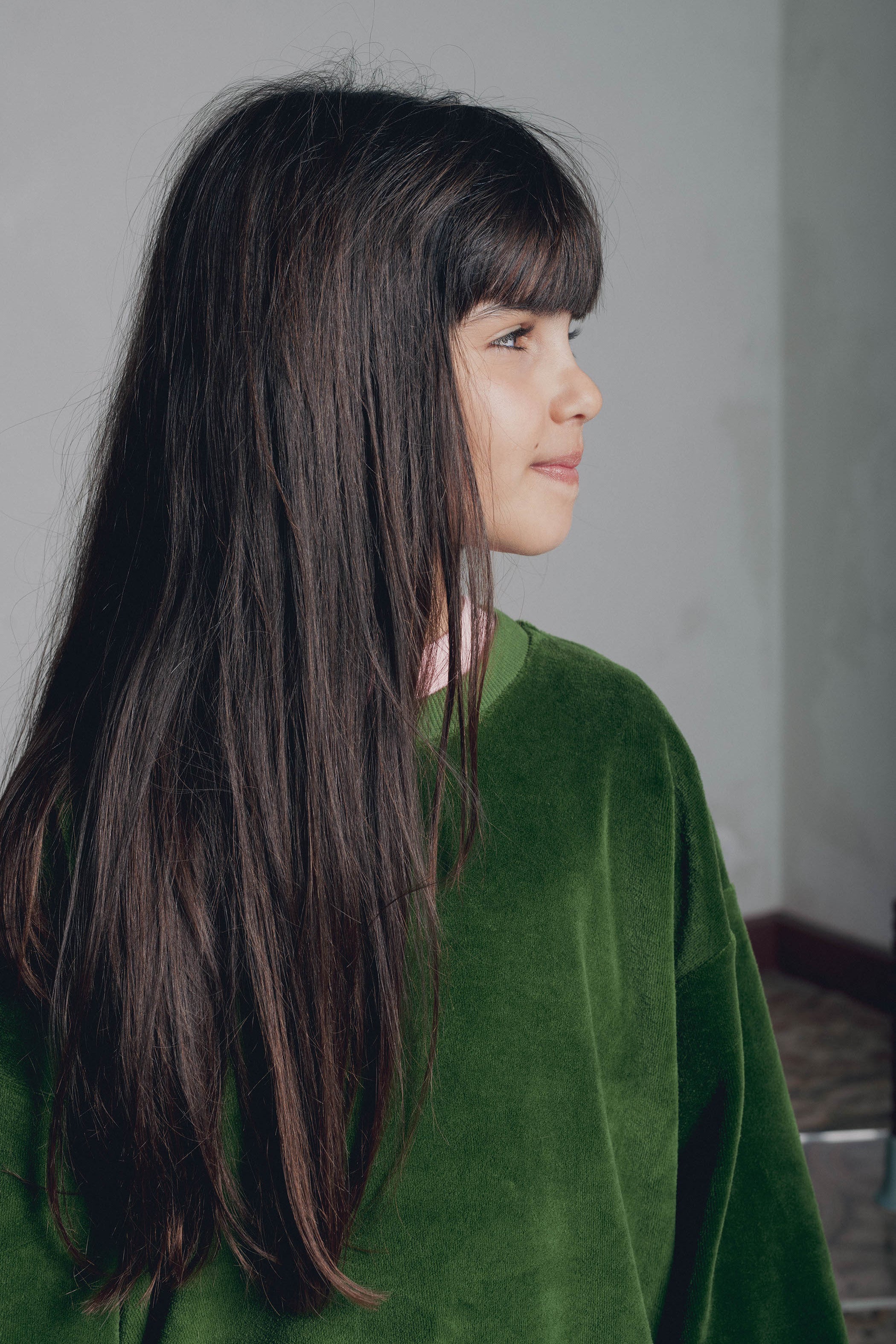 Sweat fille Maxime olive