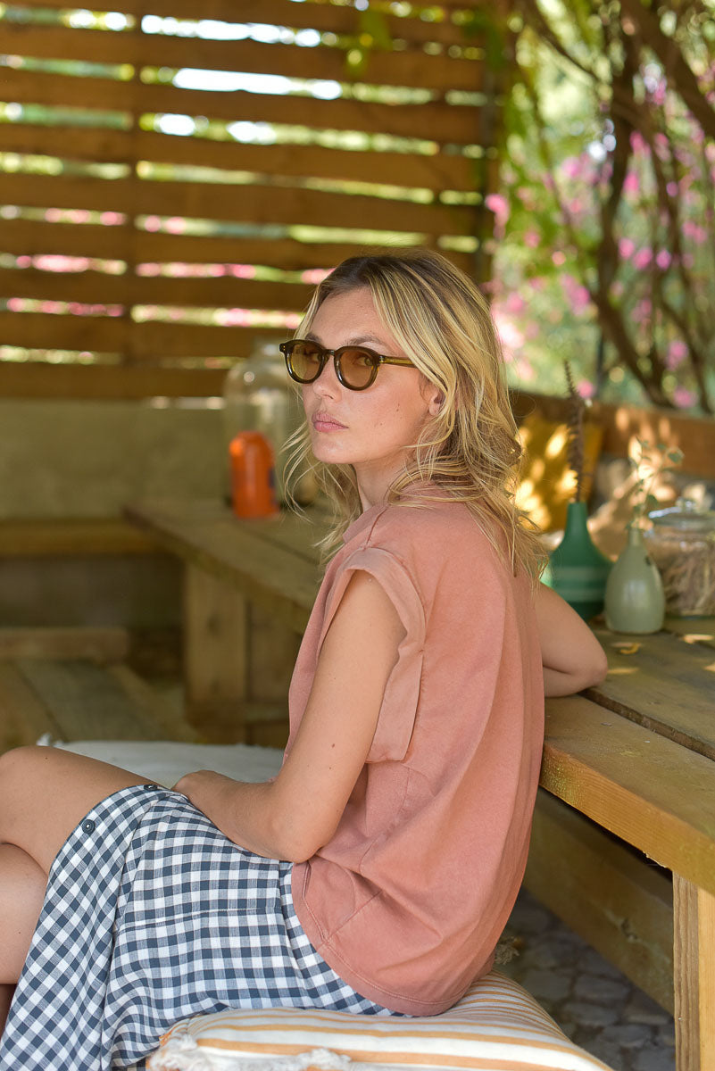 vue de profil top max femme coton bio marlot paris