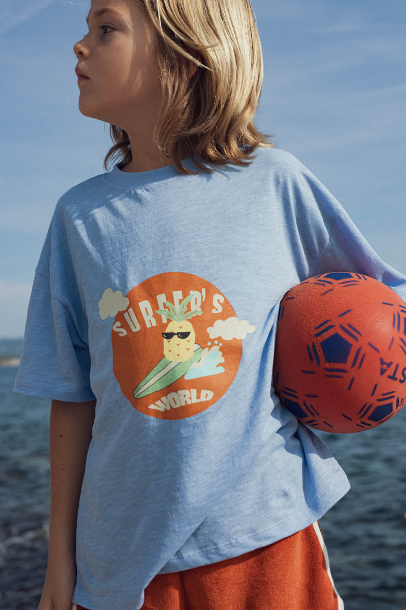 Tee-shirt Augusto bleu lavande-Enfant-bleu lavande-marlot-paris