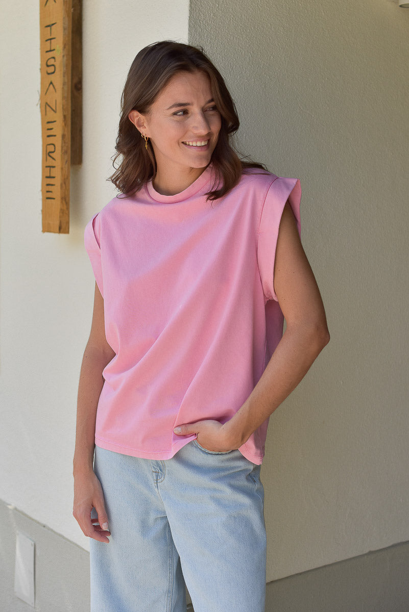 look femme tee shirt max coton bio rose marlot paris