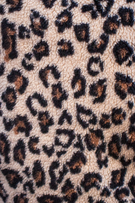 MANTEAU PLUME léopard beige