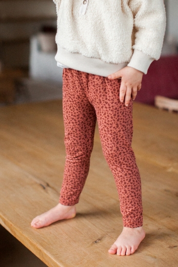 BABY LEGGINGS MIKKY terracotta leopard