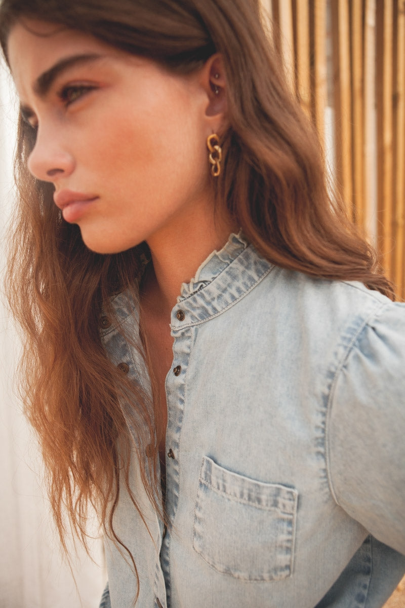 BLOUSE TESSA bleach denim-OUTLET-bleach denim-marlot-paris