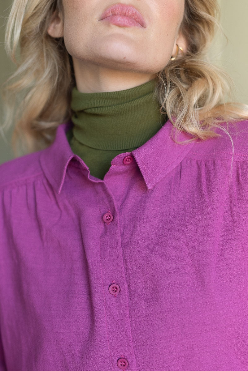Chemise Clélia pourpre-FEMME-rose pourpre-marlot-paris