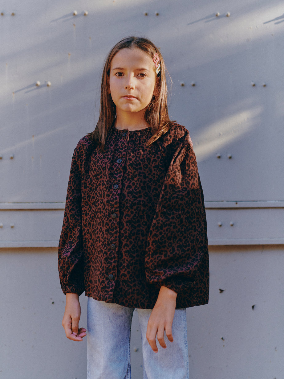 Blouse Irène léopard choco
