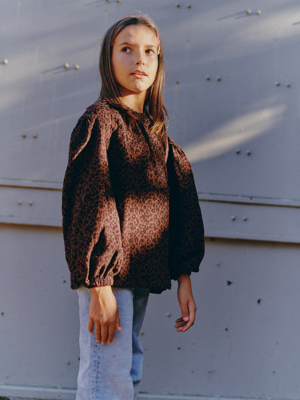 Blouse Irène léopard choco