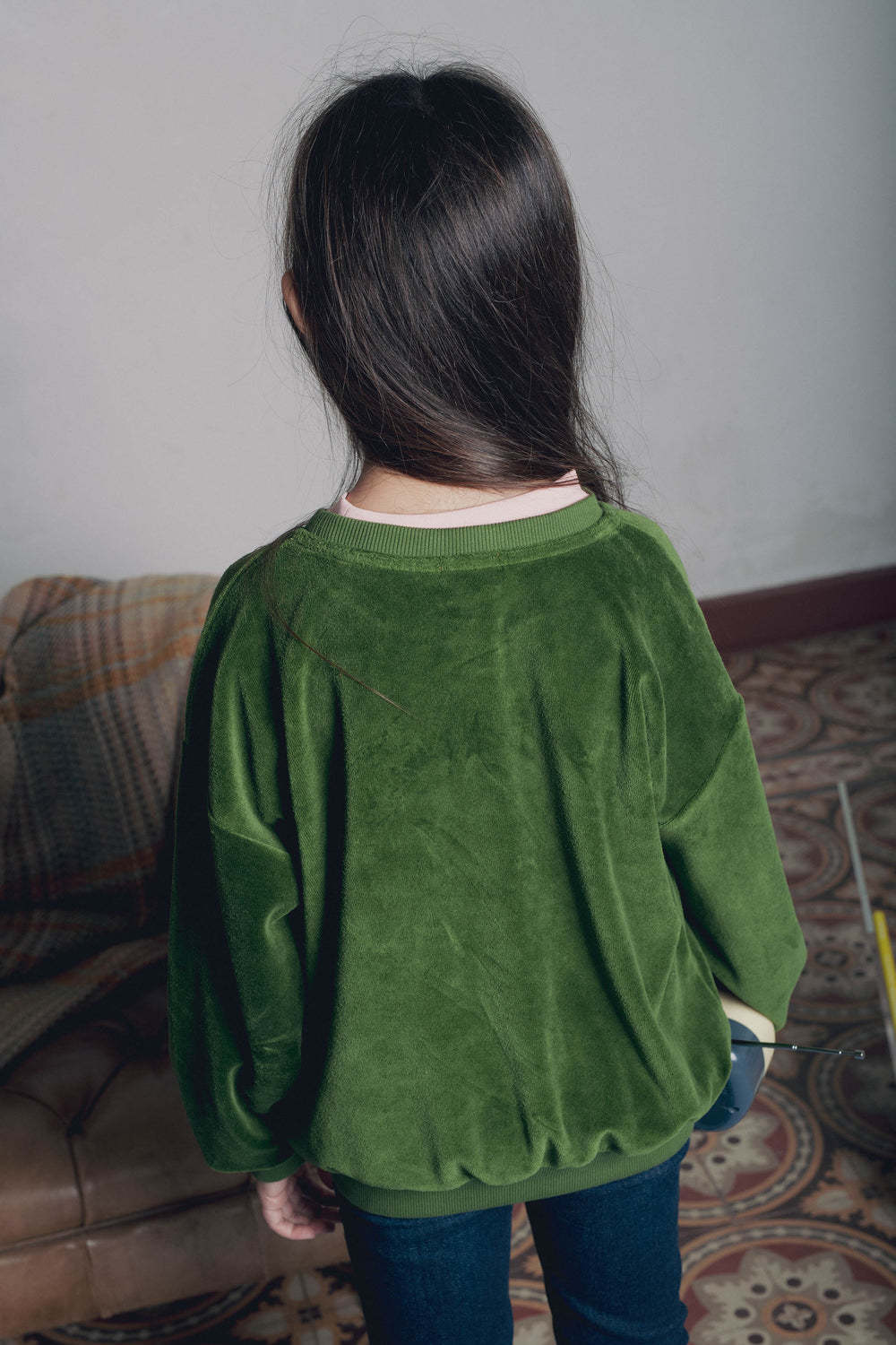 Sweat fille Maxime olive