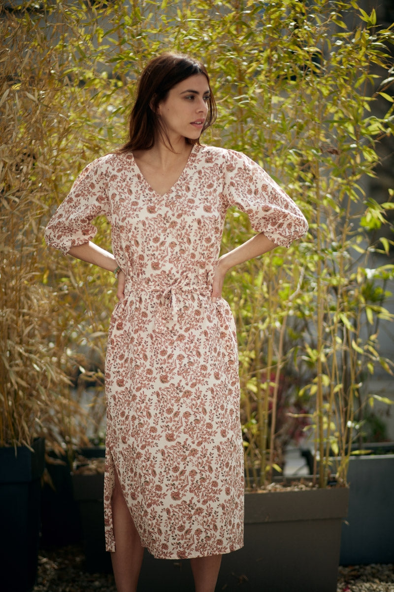 Robe Tilda sarika vanille-OUTLET-vanille-marlot-paris