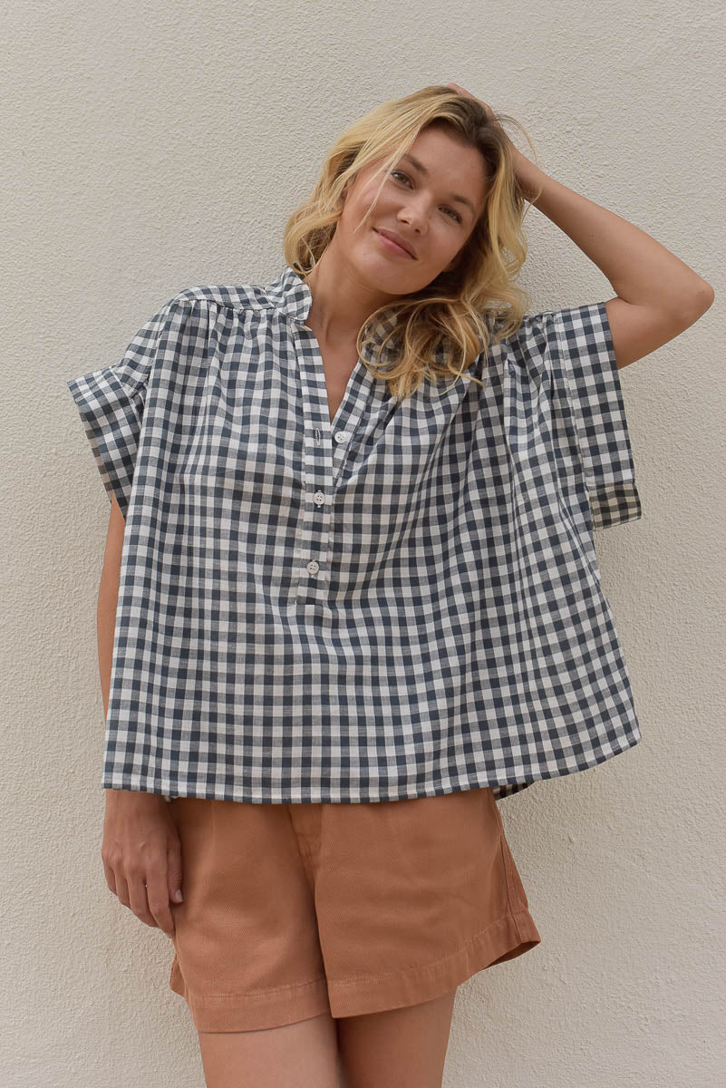 look femme blouse à carreaux 