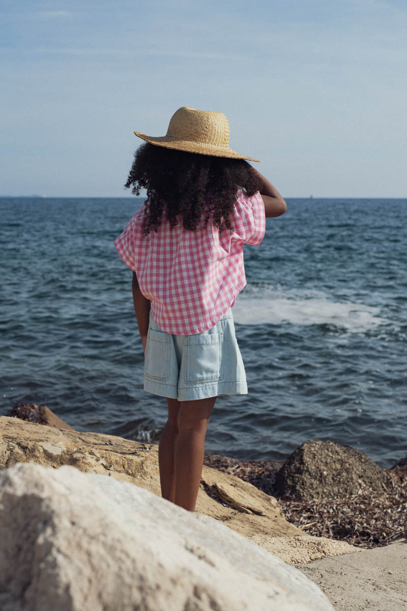 Blouse Ninon vichy rose-Enfant-vichy rose-marlot-paris