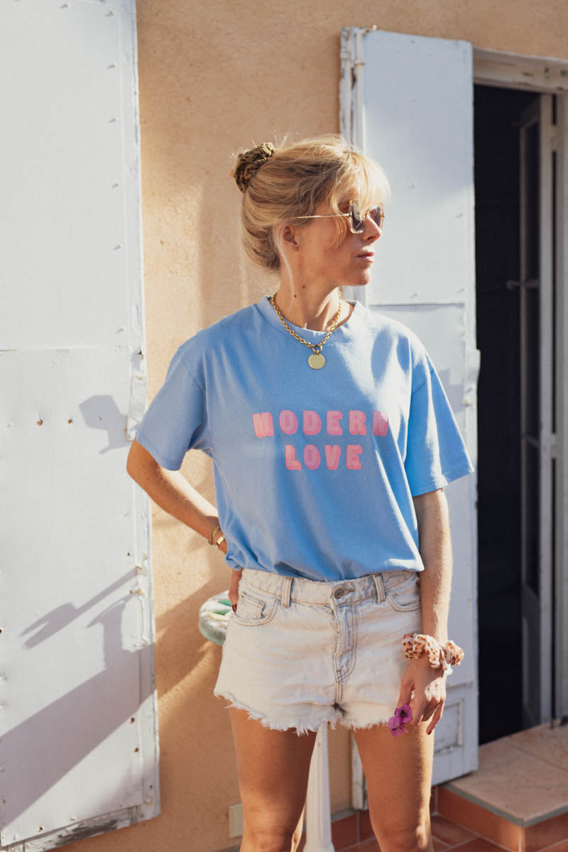 Tee-shirt Jil bleu-Femme-Bleu-marlot-paris